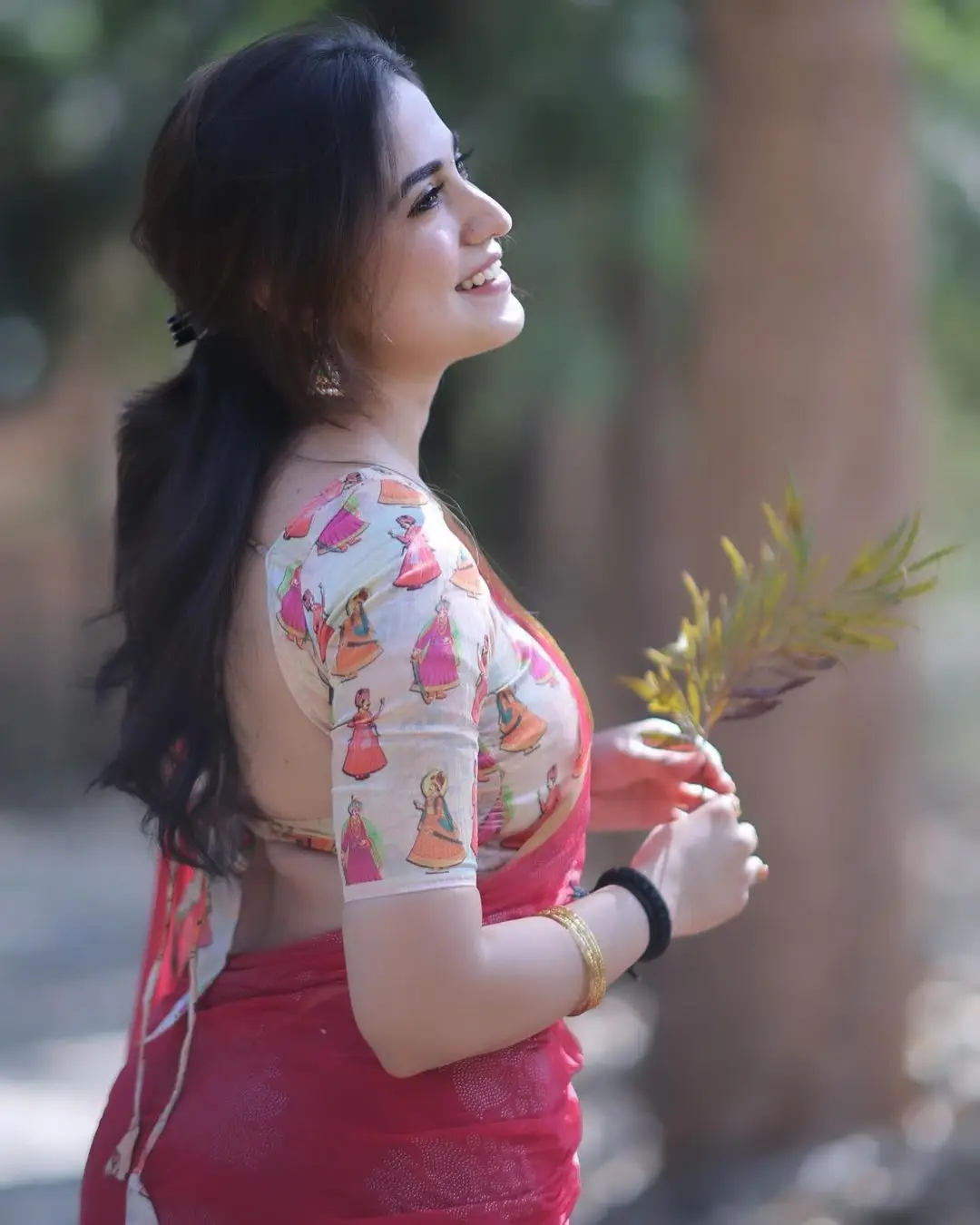 Kannada Actress Rachana Rai Stills in Red Saree